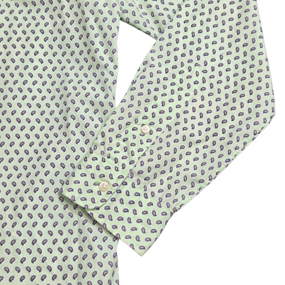 Ralph Lauren Shirt Mens Large Green Paisley Custom Fit‎ Button Down Long Sleeve - Picture 6 of 9
